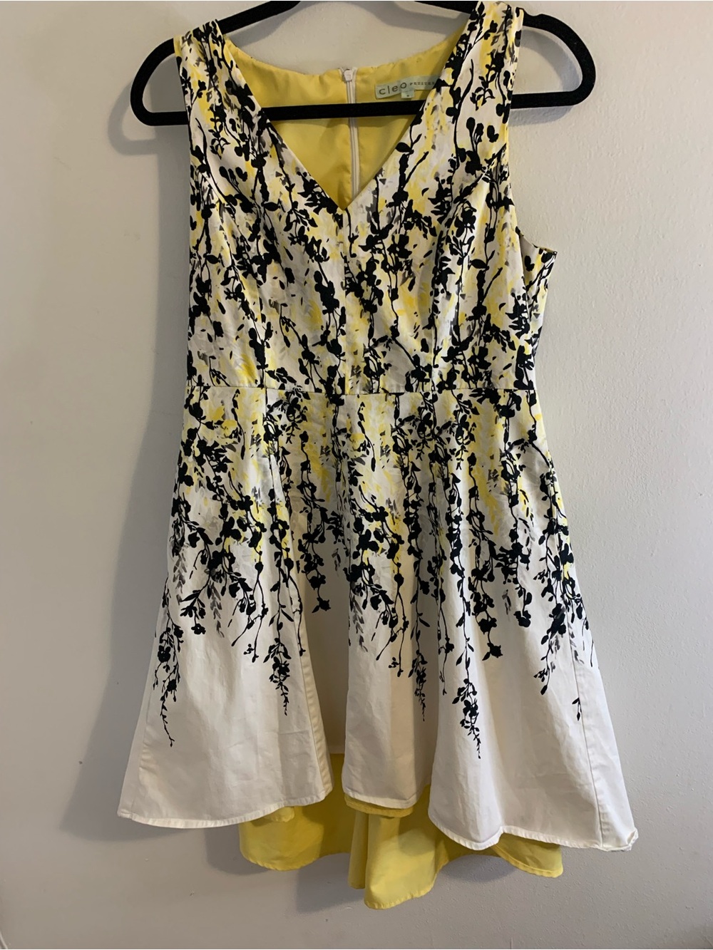Cleo White and Yellow Floral Midi Dress